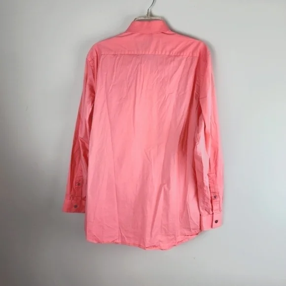 Apt. 9 Mens SlimFit Premier Flex Collar Stretch Fabric Dress Shirt 17 34/35 Pink - Picture 2 of 5